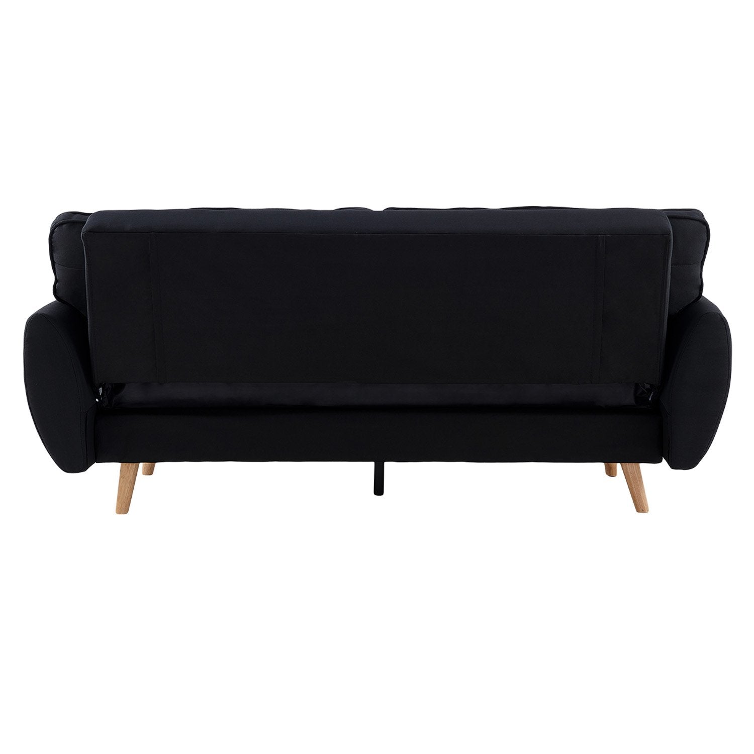 Sarantino Black 3 Seater Modular Sofa Bed