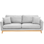 Sarantino Light Grey Faux Velvet Sofa Bed