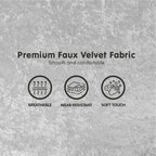 Sarantino Light Grey Faux Velvet Sofa Bed