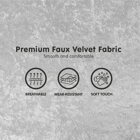 Sarantino Light Grey Faux Velvet Sofa Bed