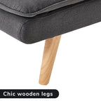 Sarantino 3-Seater Linen Sofa Bed Couch