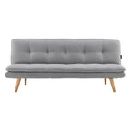 Sarantino 3-Seater Linen Sofa Bed Couch