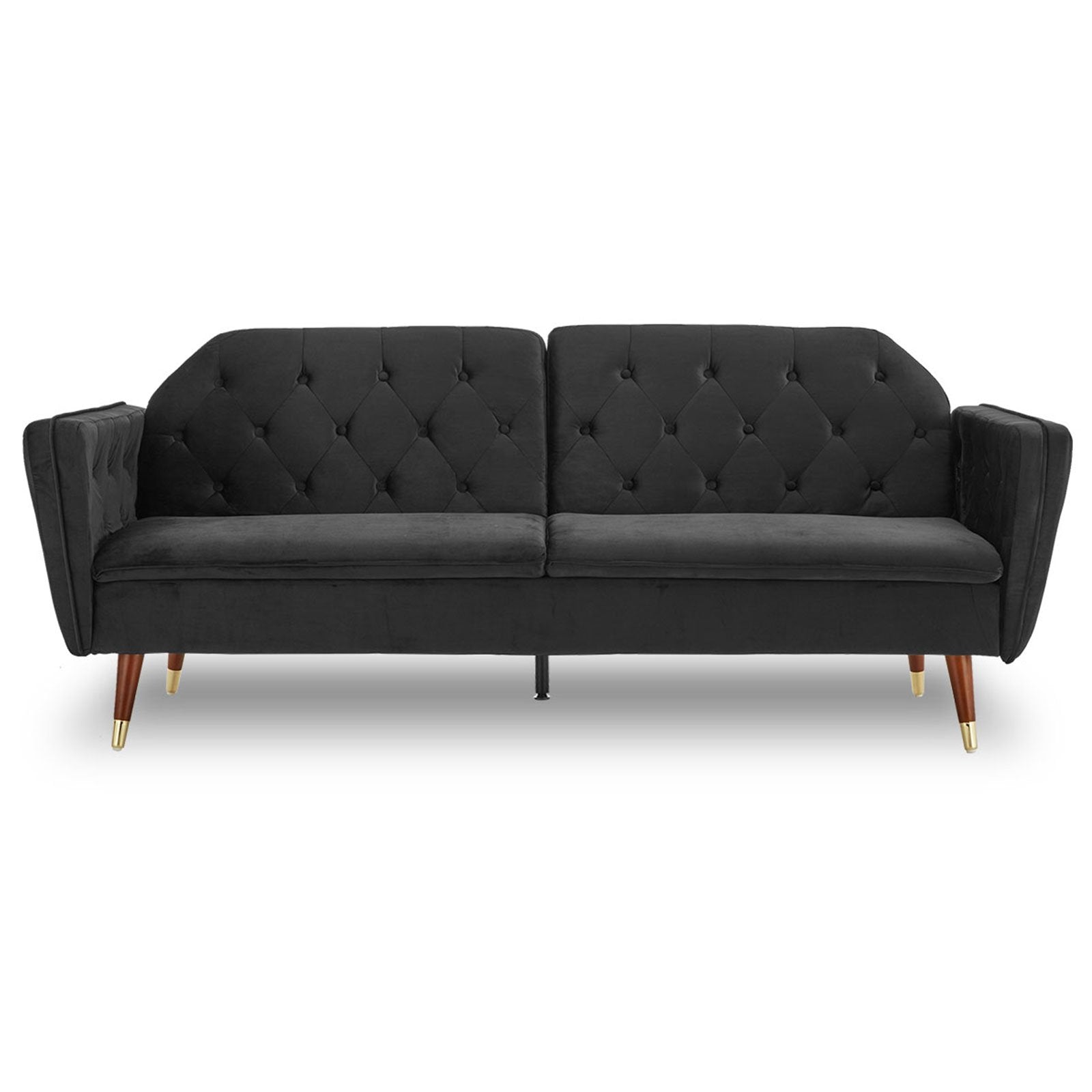 Sarantino Faux Velvet Convertible Sofa Bed