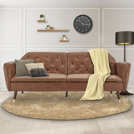 Sarantino Faux Velvet Convertible Sofa Bed