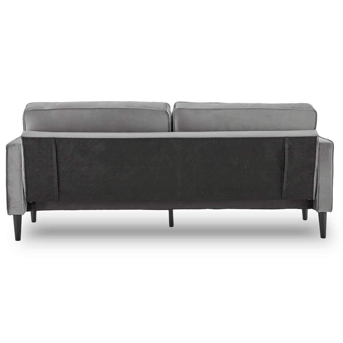 Sarantino Faux Velvet Sofa Bed in Grey