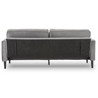 Sarantino Faux Velvet Sofa Bed in Grey