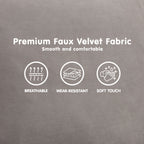 Sarantino Faux Velvet Sofa Bed in Grey