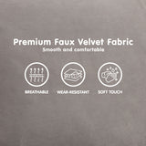 Sarantino Faux Velvet Sofa Bed in Grey