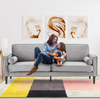 Sarantino Faux Velvet Sofa Bed in Grey