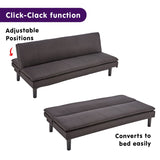 Sarantino Modular 3 Seater Sofa Bed - Black