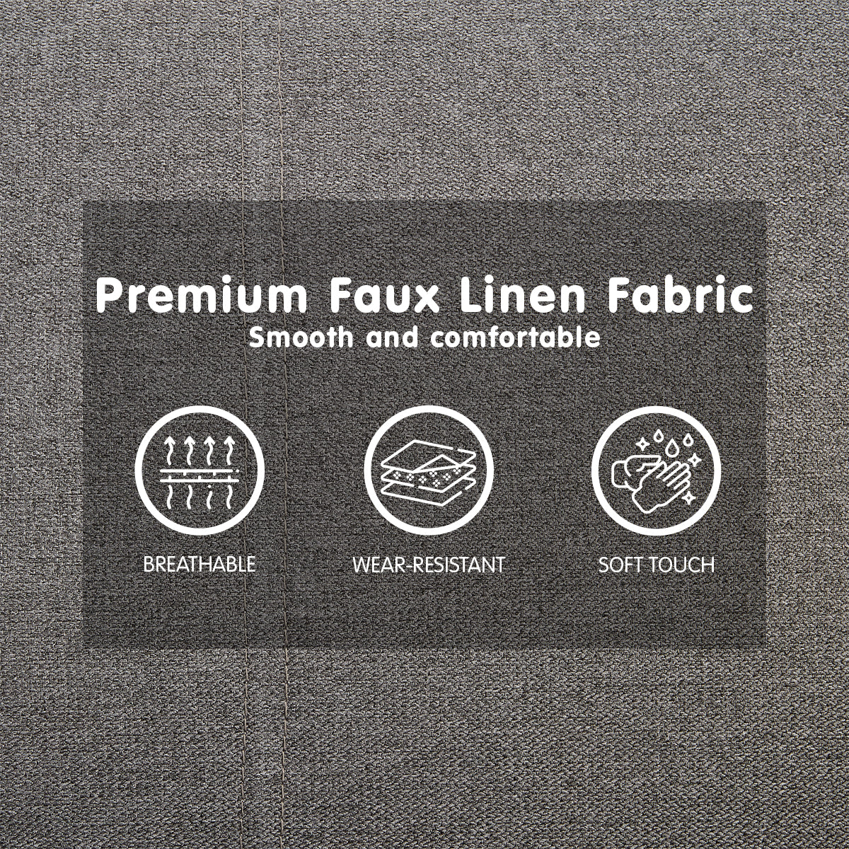 Sarantino Dark Grey 3 Seater Sofa Bed