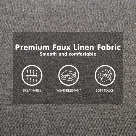 Sarantino Dark Grey 3 Seater Sofa Bed