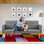 Sarantino Grey 3-Seater Modular Sofa Bed