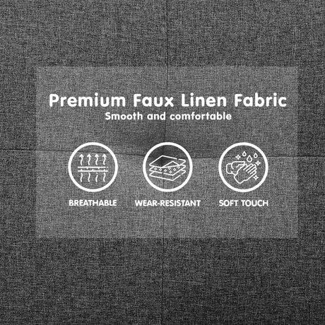 Sarantino Light Grey Tufted Sofa Bed