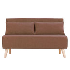 Sarantino 2-Seater Adjustable Sofa Bed - Brown