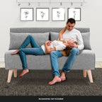 Sarantino Grey 2-Seater Adjustable Sofa Bed