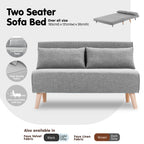 Sarantino Grey 2-Seater Adjustable Sofa Bed