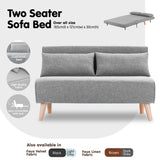 Sarantino Grey 2-Seater Adjustable Sofa Bed