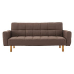 Sarantino Modern Brown 3-Seater Sofa Bed