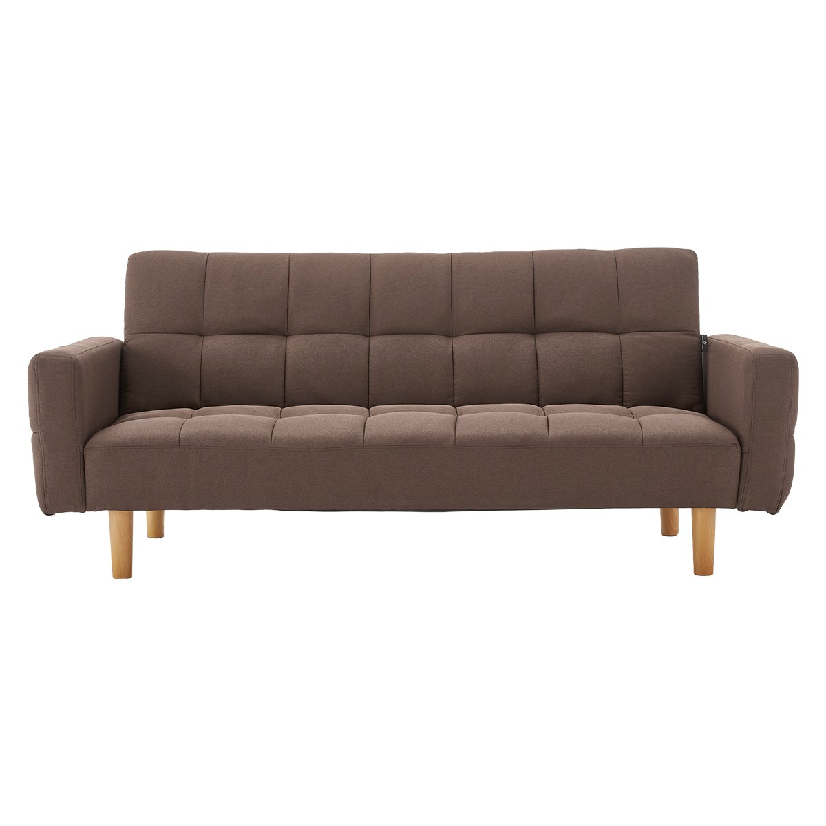 Sarantino Modern Brown 3-Seater Sofa Bed