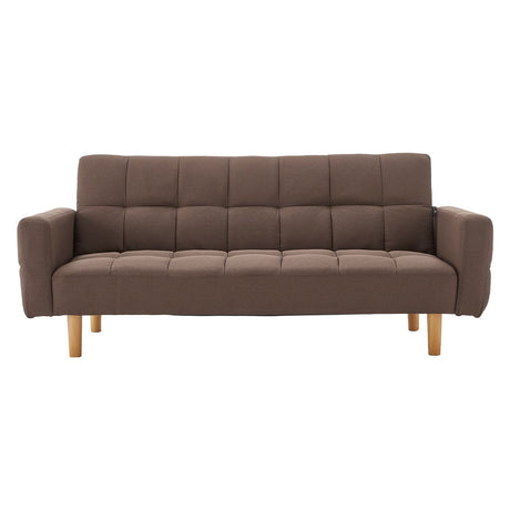 Sarantino Modern Brown 3-Seater Sofa Bed