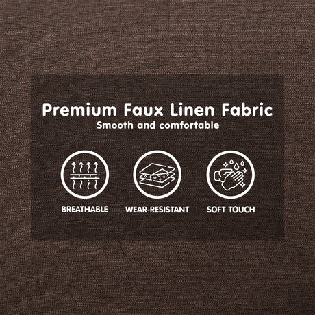 Sarantino Modern Brown 3-Seater Sofa Bed