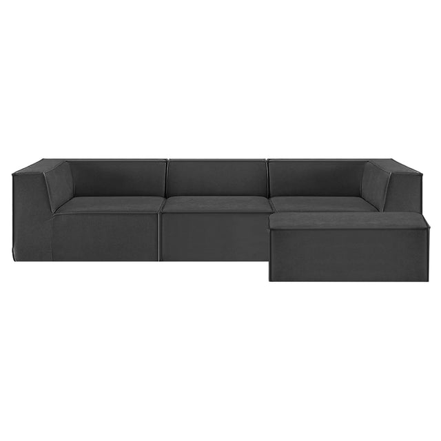 Sarantino Novi Modular 3-Seater Sofa with Ottoman