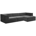 Sarantino Novi Modular 3-Seater Sofa with Ottoman