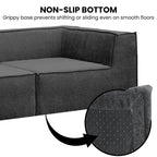 Sarantino Novi Modular 3-Seater Sofa with Ottoman