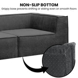 Sarantino Novi Modular 3-Seater Sofa with Ottoman