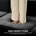 Sarantino Novi Modular 3-Seater Sofa with Ottoman