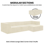 Sarantino Novi Cream Modular Sofa Set