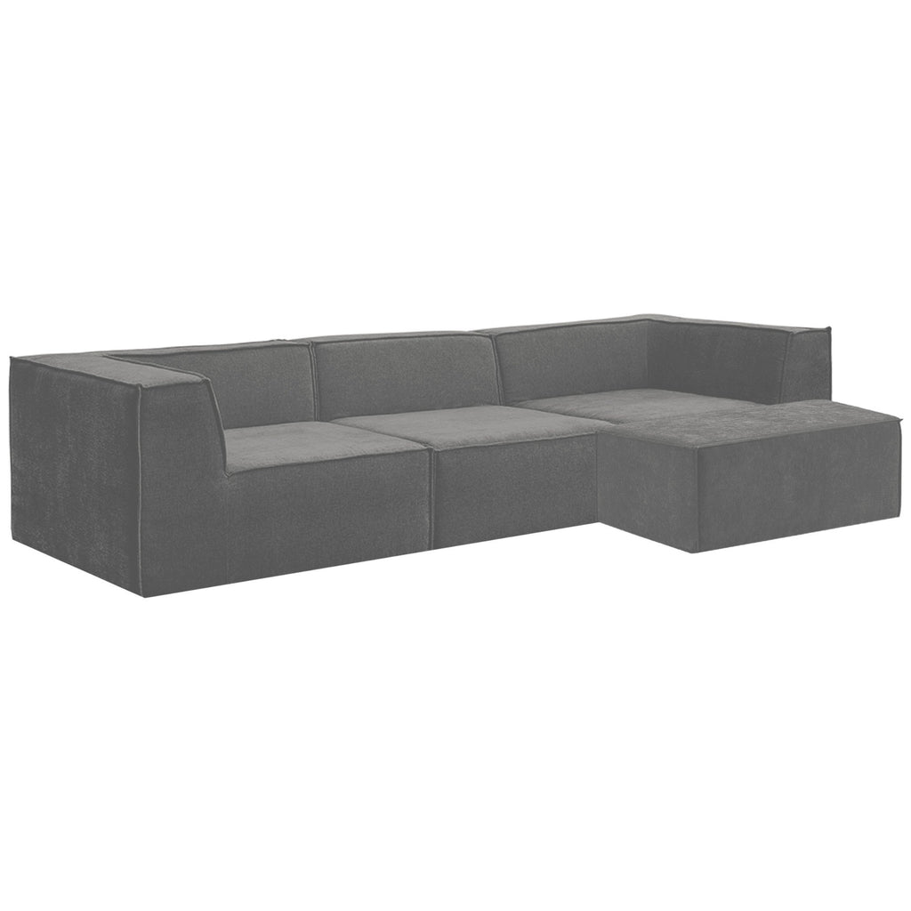 Sarantino Novi 3-Seater Modular Sofa in Grey