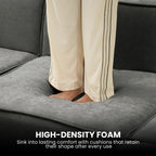 Sarantino Novi 3-Seater Modular Sofa in Grey