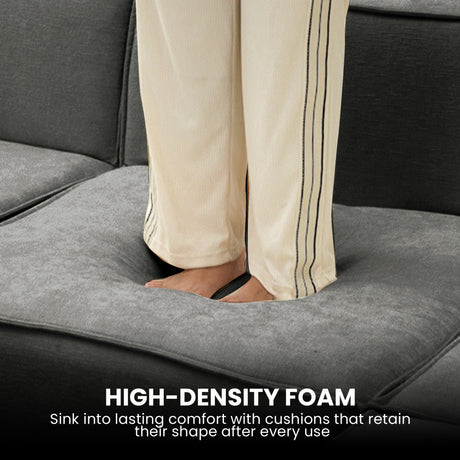 Sarantino Novi 3-Seater Modular Sofa in Grey