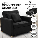 Sarantino Suri 3-in-1 Convertible Sofa Chair Bed Lounger