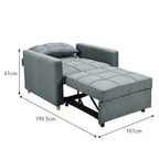 Sarantino Suri 3-in-1 Convertible Sofa Chair Bed Lounger