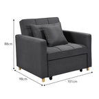 Sarantino Suri 3-in-1 Convertible Sofa Chair Bed Lounger