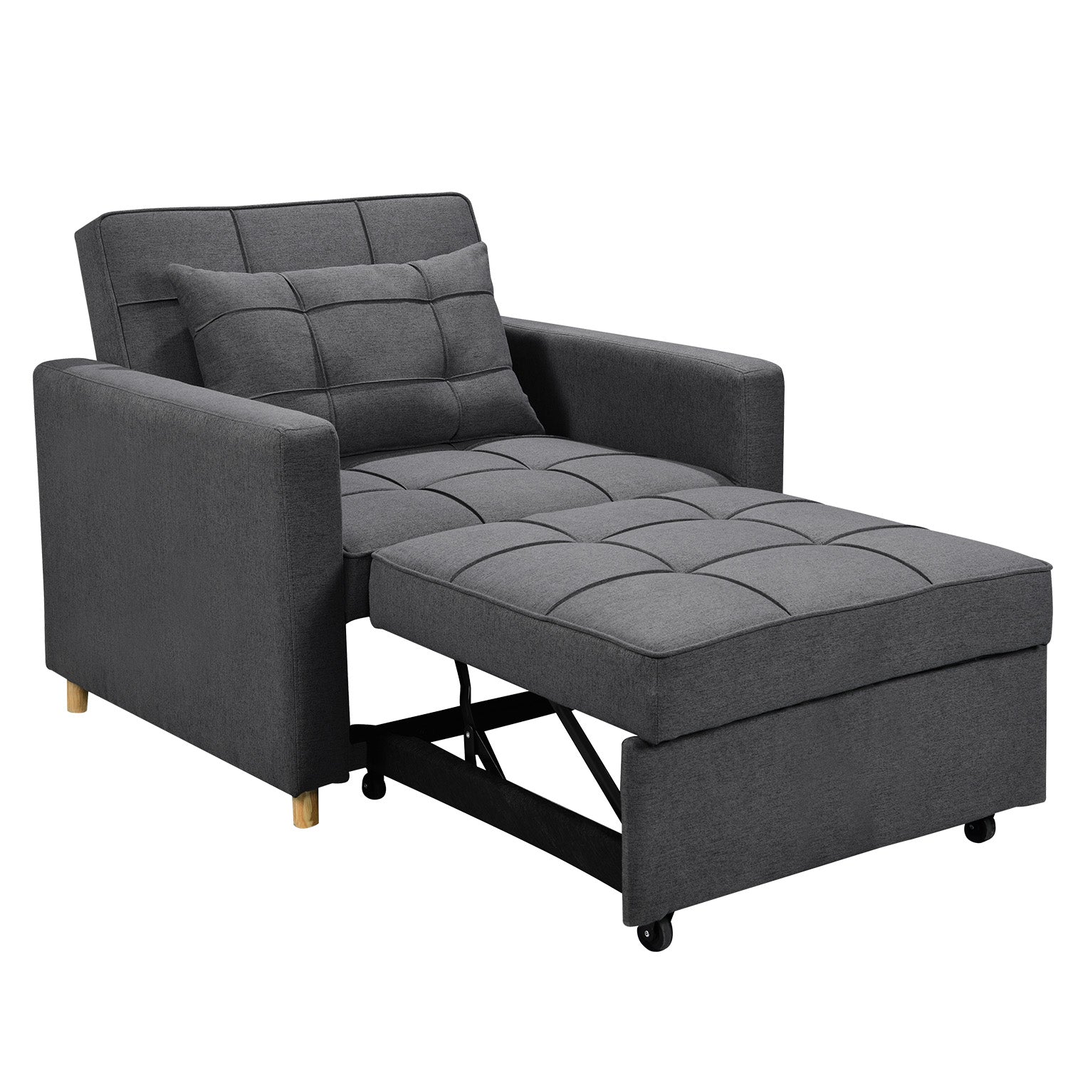 Sarantino Suri 3-in-1 Convertible Sofa Chair Bed Lounger