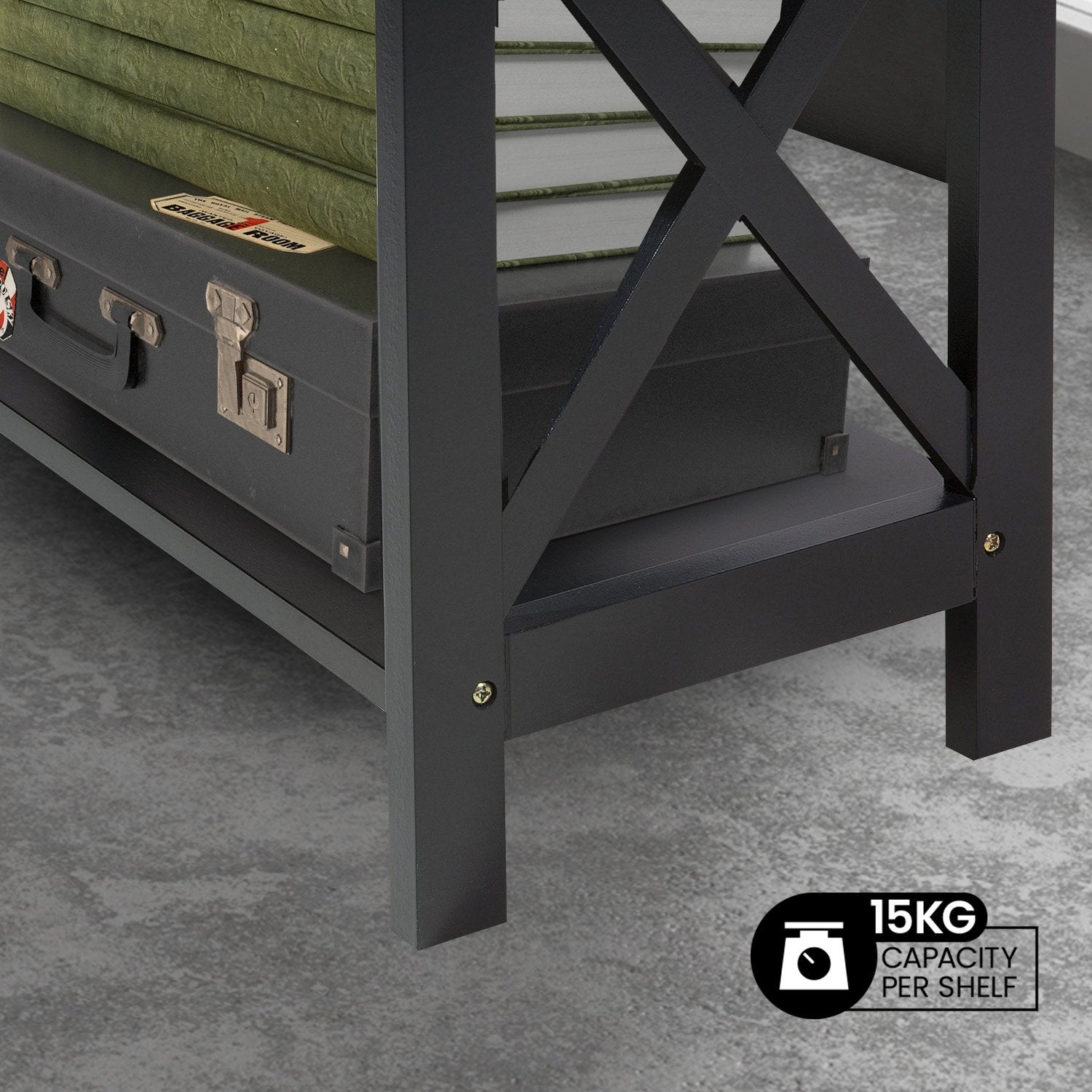 Sarantino Daphne 5-Tier Modern Bookshelf