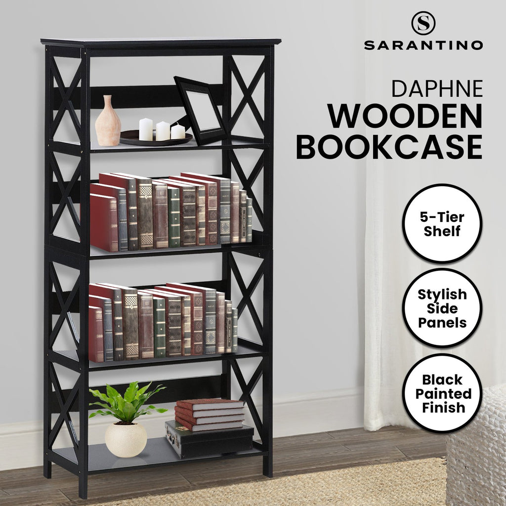 Sarantino Daphne 5-Tier Modern Bookshelf