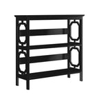 Sarantino Laurel Black 3-Tier Bookshelf