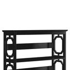 Sarantino Laurel Black 3-Tier Bookshelf