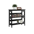 Sarantino Laurel Black 3-Tier Bookshelf