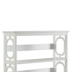 Sarantino Laurel Elegant 3-Tier Bookshelf in White