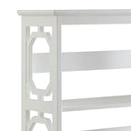 Sarantino Laurel Elegant 3-Tier Bookshelf in White