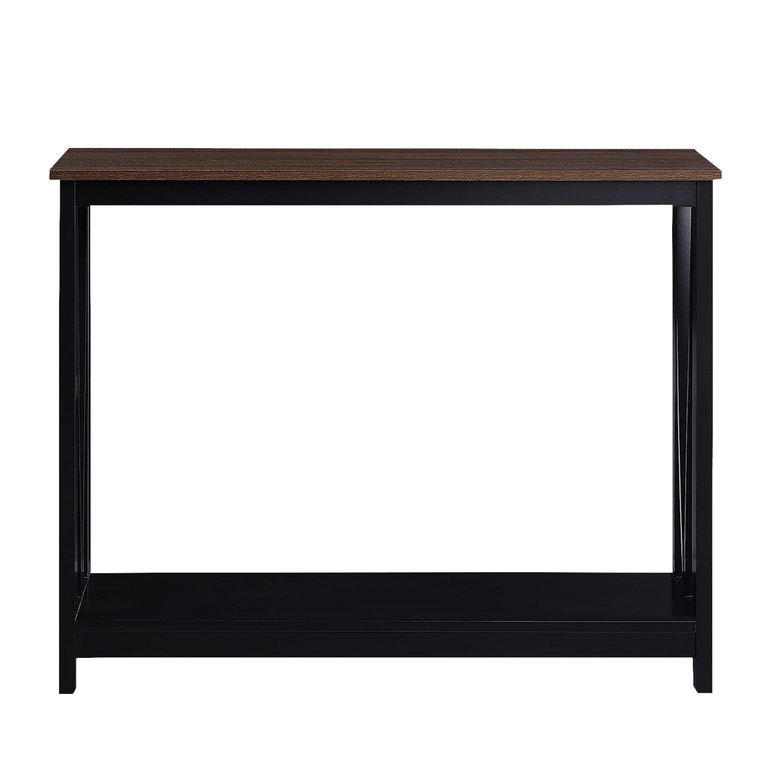 Sarantino Cielo Dark Walnut 2-Tier Console Table