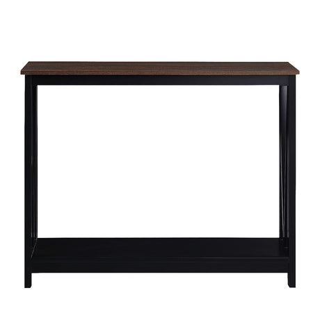 Sarantino Cielo Dark Walnut 2-Tier Console Table