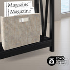 Sarantino Cielo Dark Walnut 2-Tier Console Table