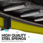 Kahuna 8ft x 11ft Rainbow Trampoline with Basketball Hoop